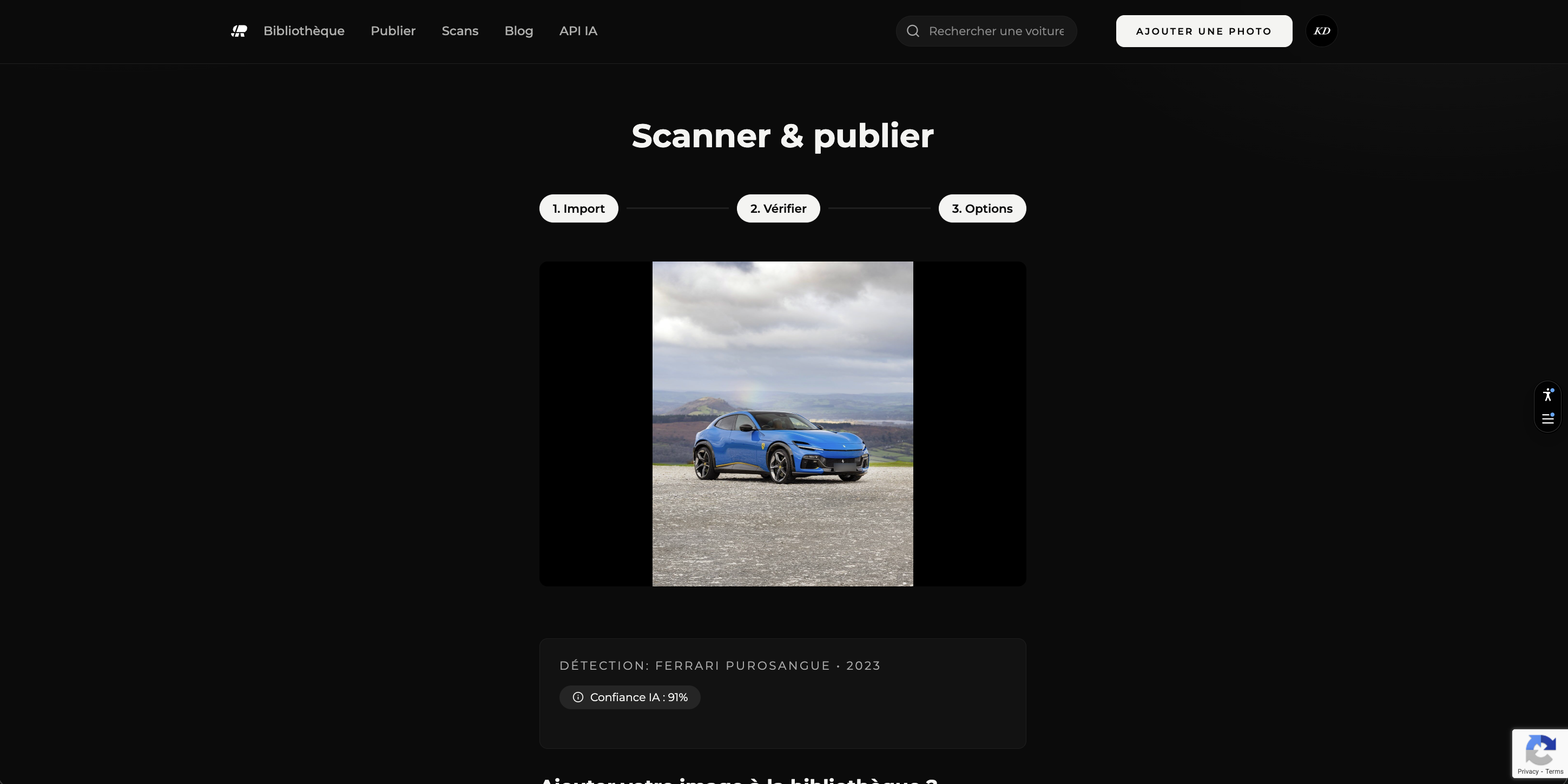 Résultat d'analyse automobile ScanRacer